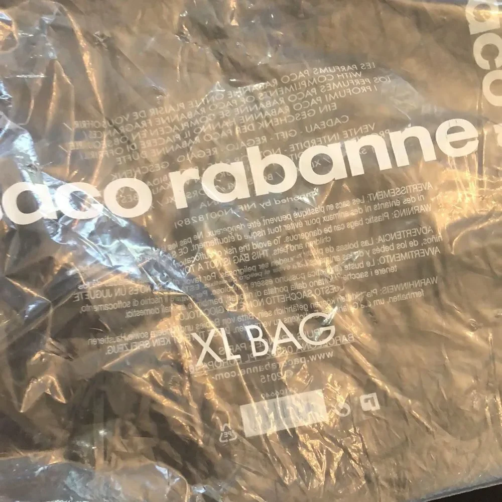 NEW Paco Rabanne XL Black duffel bag Carry bag travel bag